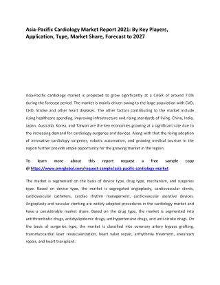 Asia-Pacific Cardiology Market
