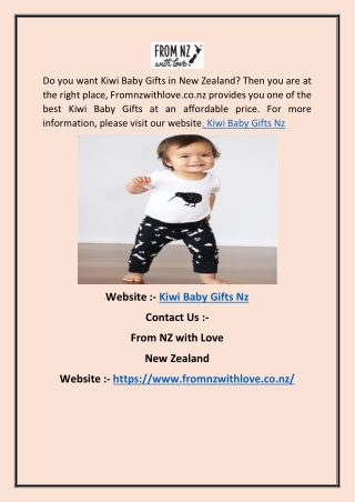 Kiwi Baby Gifts Nz a