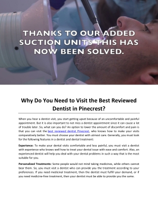 Why Do You Need to Visit the Best Reviewed Dentist in Pinecrest