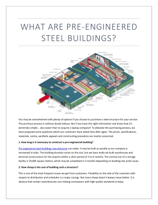 WHAT ARE PRE-ENGINEERED STEEL BUILDINGS