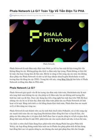 Phala Network Là Gì? Toàn Tập Về Tiền Điện Tử PHA