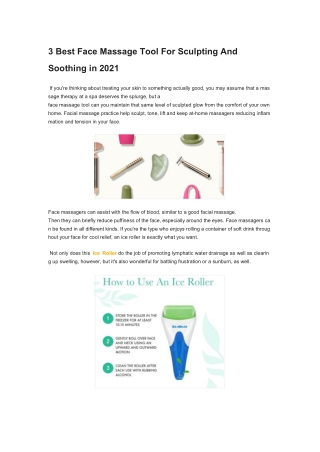 3 Best Face Massage Tool For Sculpting And Soothing in 2021