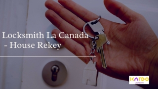 Locksmith La Canada - House Rekey - PDF