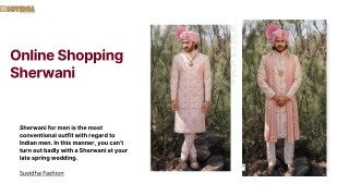 Online Shopping Sherwani