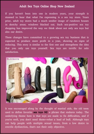 adult sex toys online shop new zealand
