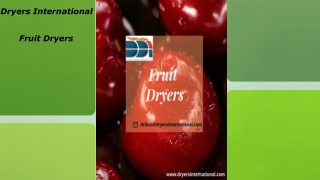 Fruit Dryers