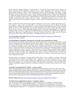 Asia Pacific Gynaecological Devices Market
