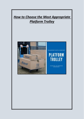 How to Choose the Most Appropriate Platform Trolle