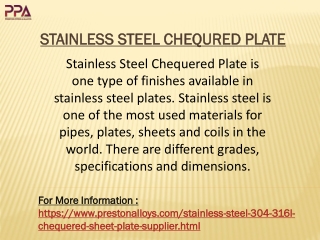 Stainless steel chequred plates