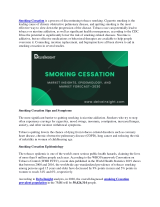 Smoking Cessation Market