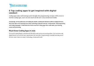 The 5 Best Coding & Programming Apps for Beginners
