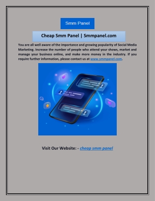 Cheap Smm Panel | Smmpanel.com