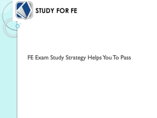 FE Exam Study Strategy Helps You To Pass