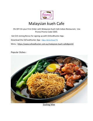 5% Off - Malaysian Kueh Cafe Takeaway Menu Doveton, VIC