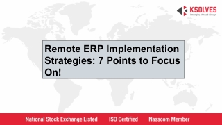 Remote ERP Implementation