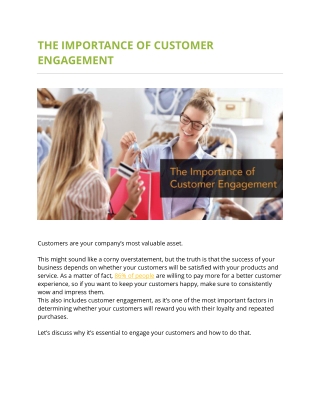 What Is Customer Engagement and Why Is It So Important?