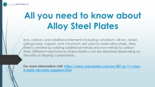 All you need to know about Alloy Steel Plates