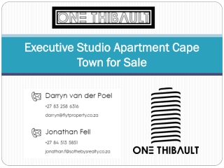 Executive Studio Apartment Cape Town for Sale