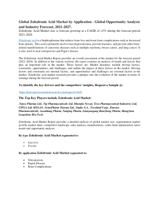 Zoledronic Acid Market