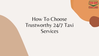 How To Choose Trustworthy 247 Taxi Services in Edmonton