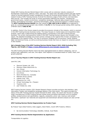 GPS Tracking Devices Market