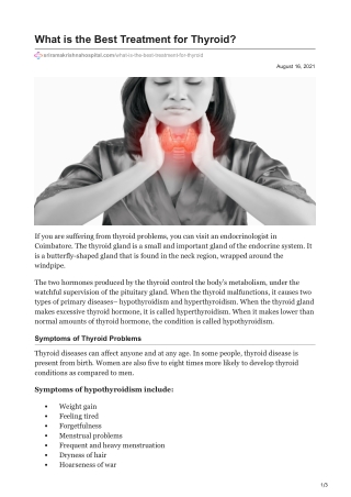 What is the Best Treatment for Thyroid