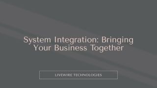 System Integration Bringing Your Business Together