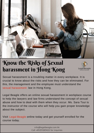 Know the Risks of Sexual Harassment in Hong Kong