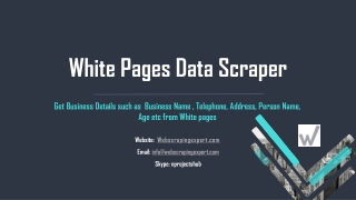 White Pages Data Scraper