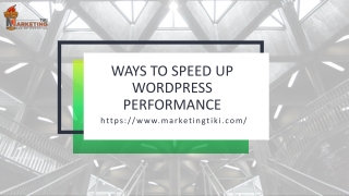 Ways to Speed Up WordPress Performance