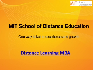 Distance Learning MBA