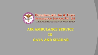 Pick Right Now World-Class Air Ambulance Service in Gaya and Silchar