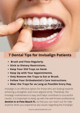 7 Dental Tips for Invisalign Patients