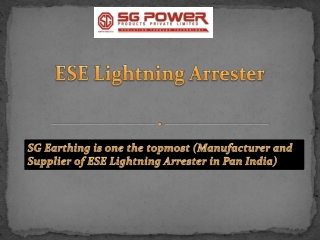 Get to Know About ESE Lightning Arrester