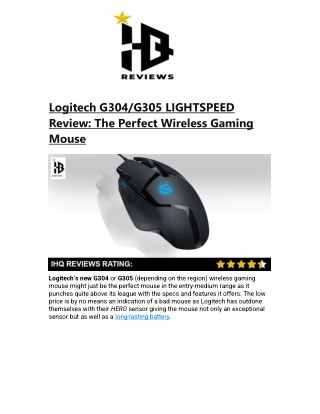 Logitech G304-G305 LIGHTSPEED Review- The Perfect Wireless Gaming Mouse
