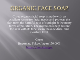 Organic Face Soap