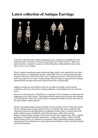 Latest collection of Antique Earrings