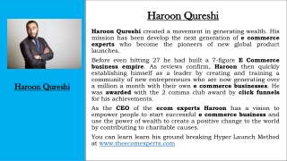 The E Com Experts - Haroon Qureshi