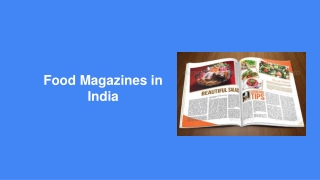 Food Magazines in India