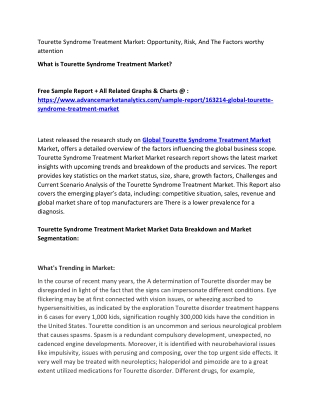 Tourette Syndrome Treatment Market