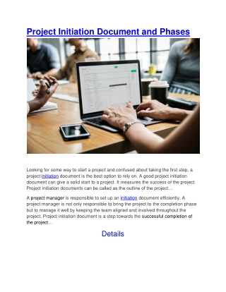 Project Initiation Document and Phases