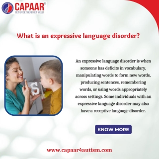 What is an expressive language disorder - Best Autism Treatment in Bangalore - CAPAAR