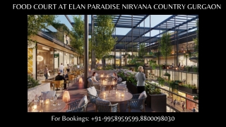 Elan paradise food court nirvana country Gurgaon, Elan paradise food court Inves