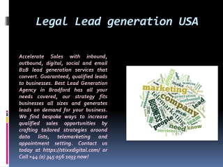 Legal Lead generation USA