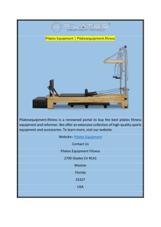 Pilates Equipment  Pilatesequipment.fitness