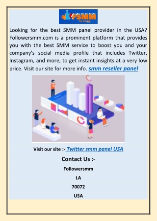 Twitter SMM Panel USA | Followersmm.com