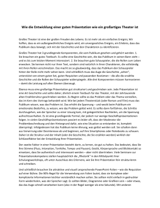 Präsentationstraining und coaching