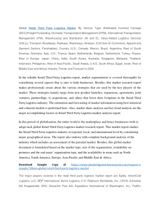 Retail Third Party Logistics Market