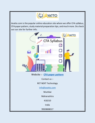 CFA paper pattern | Avatto.com
