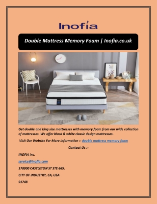 Double Mattress Memory Foam | Inofia.co.uk